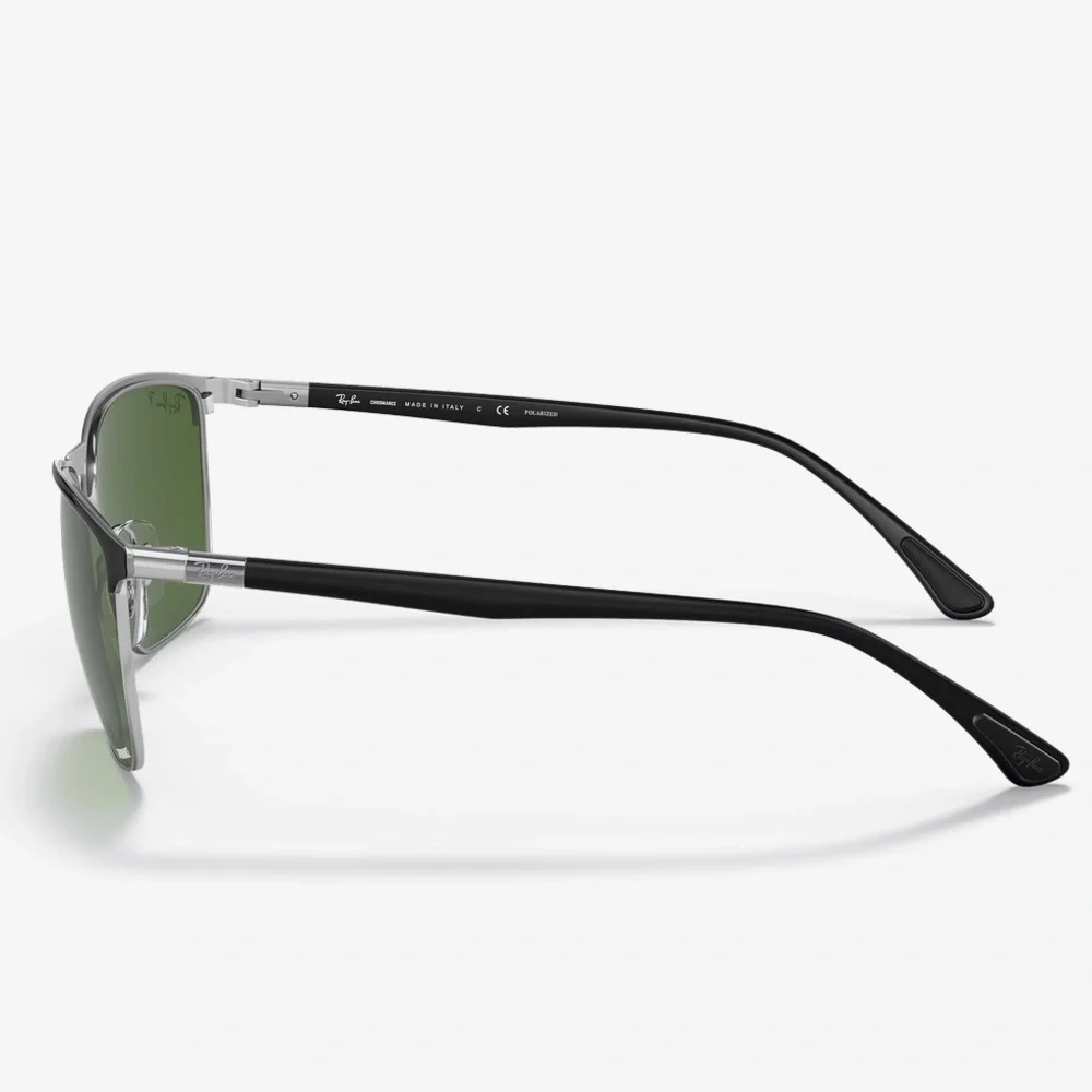 Ray-Ban Men’s Black Frame Sunglasses with Green Lenses - Picture 3 of 5